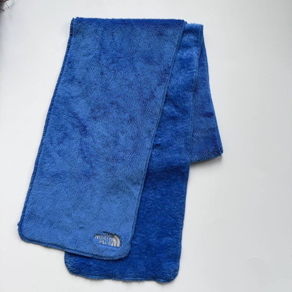 The North Face Scarf Fuzzy Blue Osito Fleece 8 x 56"